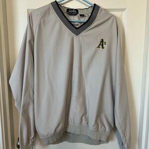 Oakland Athletics Taupe Pullover Sweatshirt